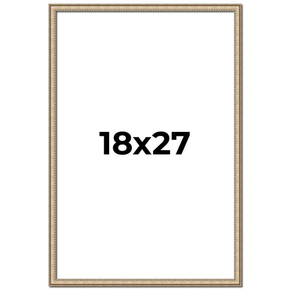 18x27 Frame Silver Real Wood Picture Frame Width 0.75 Inches | Interior Frame Depth 0.5 Inches |