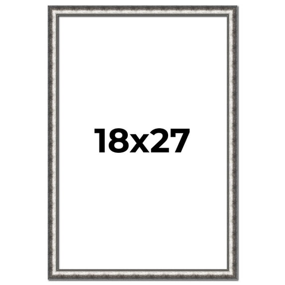 18x27 Frame Silver Real Wood Picture Frame Width 1.125 Inches | Interior Frame Depth 0.5 Inches |