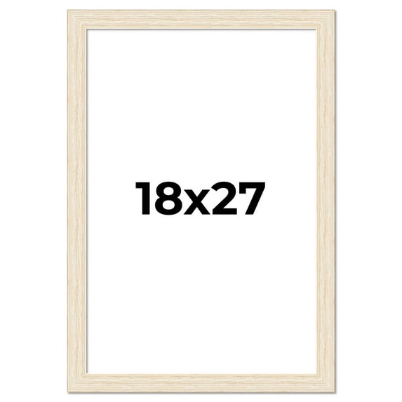 18x27 Frame White Barnwood Picture Frame Includes UV Acrylic Plexiglass, Acid Free Foam Backing