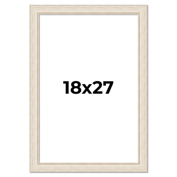 18x27 Frame White Real Wood Picture Frame Width 1.75 inches | Interior Frame Depth 0.5 inches |