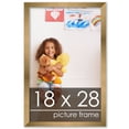 thumbnail image 1 of 18x28 Gold Bronze Wood Picture Frame - UV Acrylic, Foam Board Backing, Hanging Hardware, 1 of 9