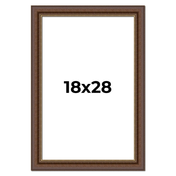 18x28 Copper and Brown Real Wood Picture Frame Width 2 inches | Interior Frame Depth 0.5 inches |