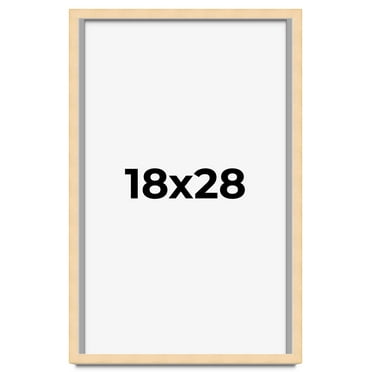 18x28 Frame Beige Real Wood Picture Frame Width 0.75 inches | Interior Frame Depth 0.5 inches |