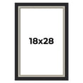 thumbnail image 1 of 18x28 Frame Black Real Wood Picture Frame Width 2.25 Inches | Interior Frame Depth 0.5 Inches |, 1 of 8