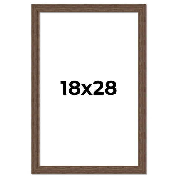 18x28 Frame Brown Distressed Barnwood Picture Frame | Rustic Farmhouse Photo Frame Includes UV