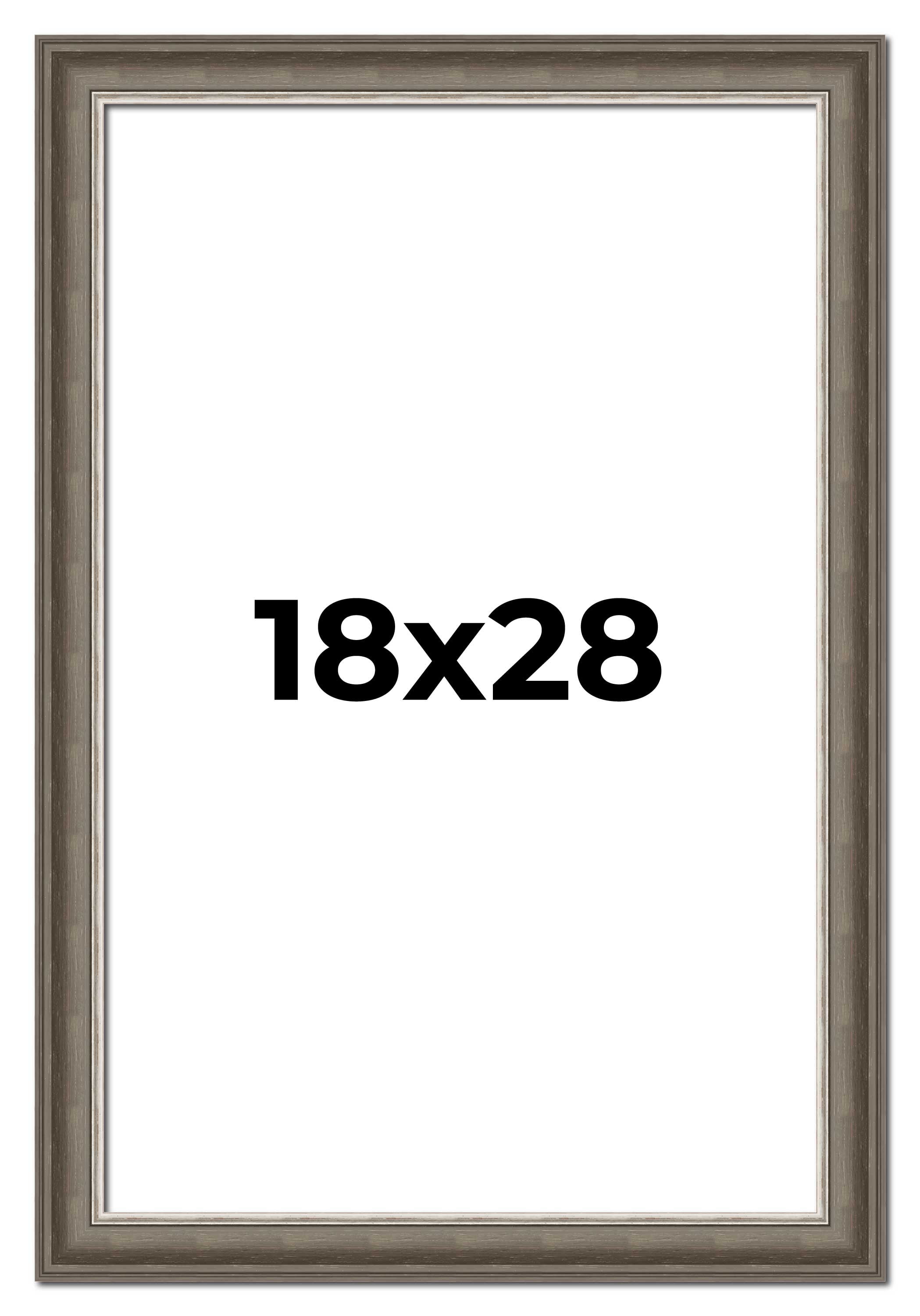 18x28 Frame Brown Solid Wood Picture Frame | 1.75 Inch Moulding Width ...