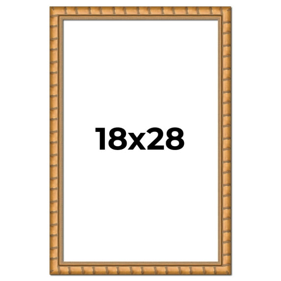 18x28 Frame Gold Real Wood Picture Frame Width 1.5 inches | Interior Frame Depth 0.5 inches |