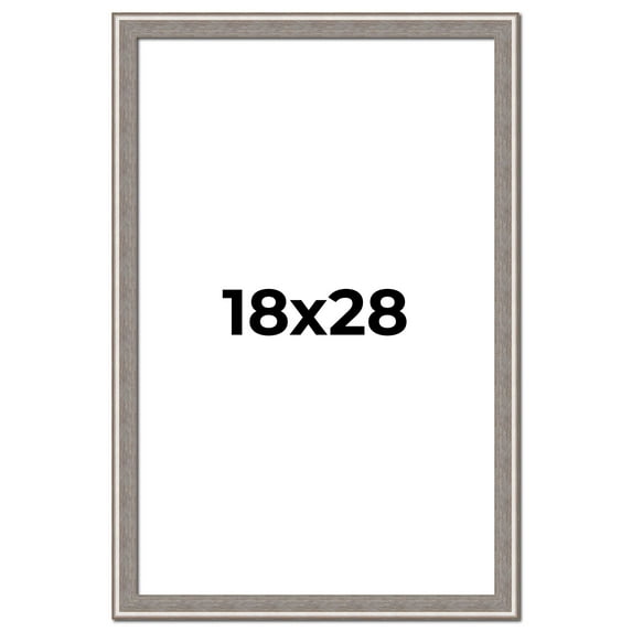 18x28 Frame Grey Real Wood Picture Frame Width 1.25 inches | Interior Frame Depth 0.5 inches | Hans
