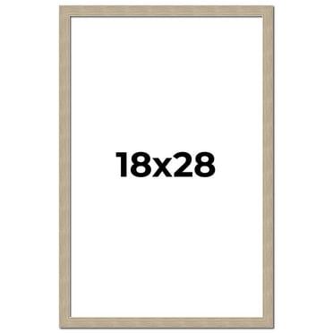 18x28 Frame Grey Solid Wood Picture Frame Width 1 Inches | Interior Frame Depth 0.5 Inches |