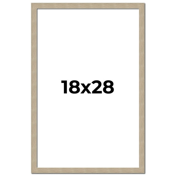 18x28 Frame Grey Solid Wood Picture Frame Width 1 Inches | Interior Frame Depth 0.5 Inches |