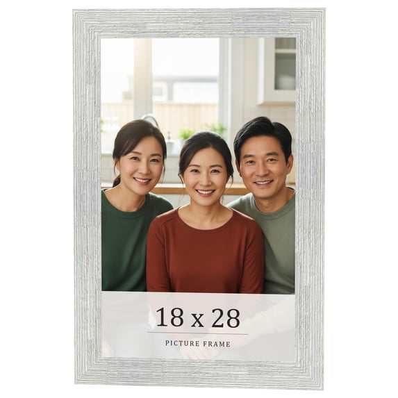 18x28 Frame White Real Wood Picture Frame Width 1.5 inches | Interior Frame Depth 0.5 inches | Barn
