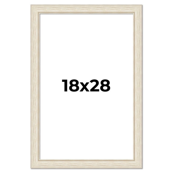 18x28 Frame White Real Wood Picture Frame Width 1.75 inches | Interior Frame Depth 0.5 inches |