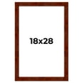 thumbnail image 1 of 18x28 Walnut Brown Veneer Real Wood Picture Frame Width 1.75 inches | Interior Frame Depth 0.5, 1 of 8
