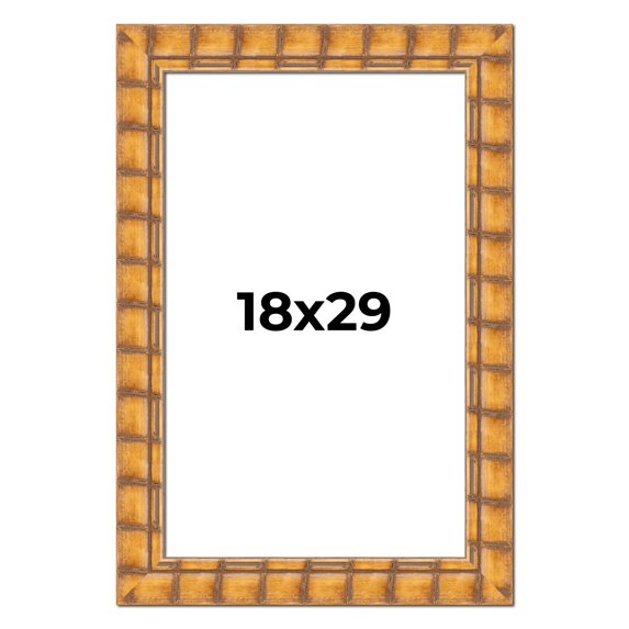 18x29 Frame Beige Real Wood Picture Frame Width 3 inches | Interior Frame Depth 0.5 inches |