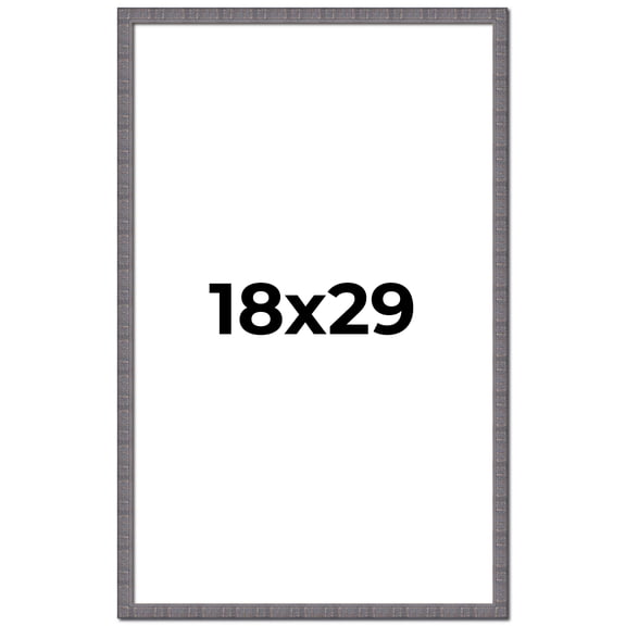 18x29 Frame Blue Kingsley Pewter Solid Wood Picture Frame Width 0.75 Inches |Interior Depth 0.5