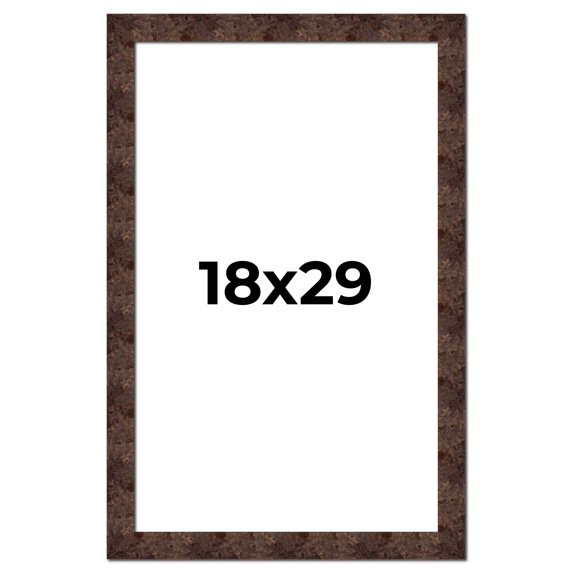 18x29 Frame Brown Burl Real Wood Picture Frame Width 1.625 Inches | Interior Frame Depth 0.5 Inches