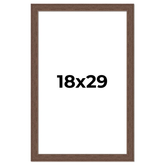 18x29 Frame Brown Farmhouse Solid Wood Picture Frame Width 1.5 Inches | Interior Frame Depth 0.5