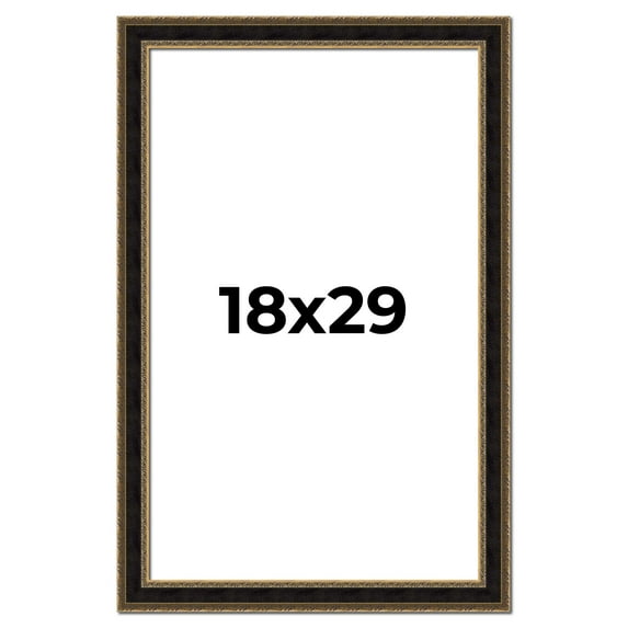 18x29 Frame Gold Antique Vintage Sold Wood Picture Frame | 1.75 Inch Moulding Width | Interior