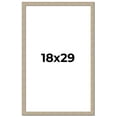 thumbnail image 1 of 18x29 Frame Grey Solid Wood Picture Frame Width 1 Inches | Interior Frame Depth 0.5 Inches |, 1 of 8