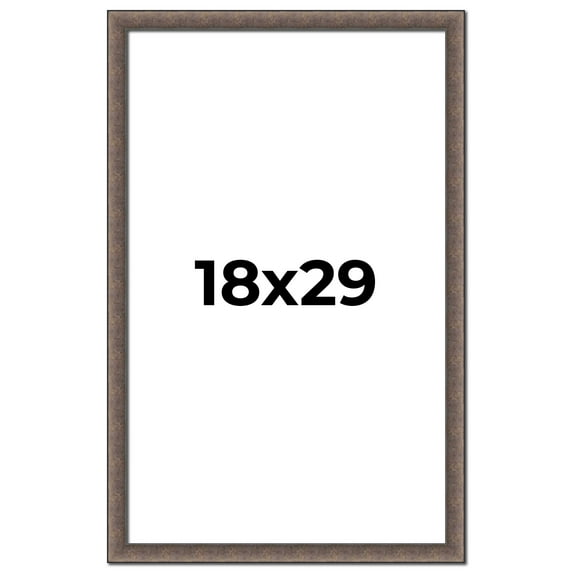 18x29 Frame Silver Real Wood Picture Frame Width 1.25 Inches | Interior Frame Depth 0.5 Inches |