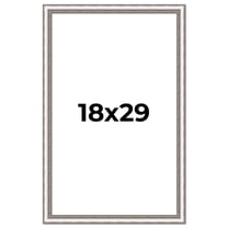 18x29 Frame Silver Real Wood Picture Frame Width 1.25 Inches | Interior Frame Depth 0.5 Inches |