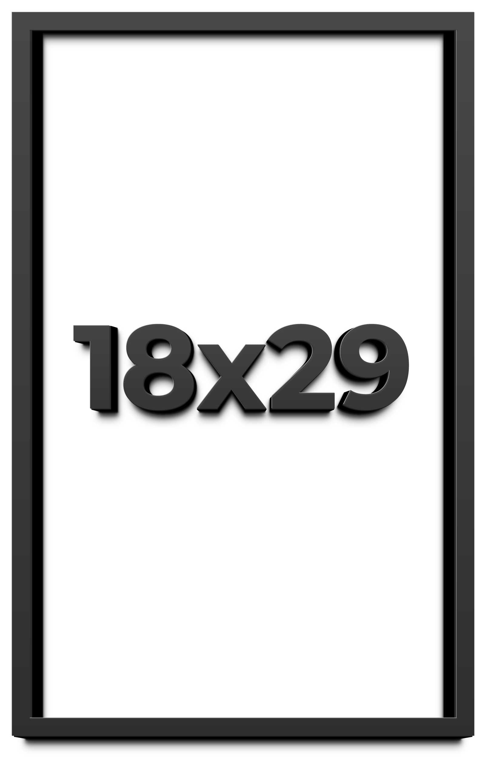 18x29 Shadow Box Frame Black | 1 inches Deep Real Wood Contemporary ...