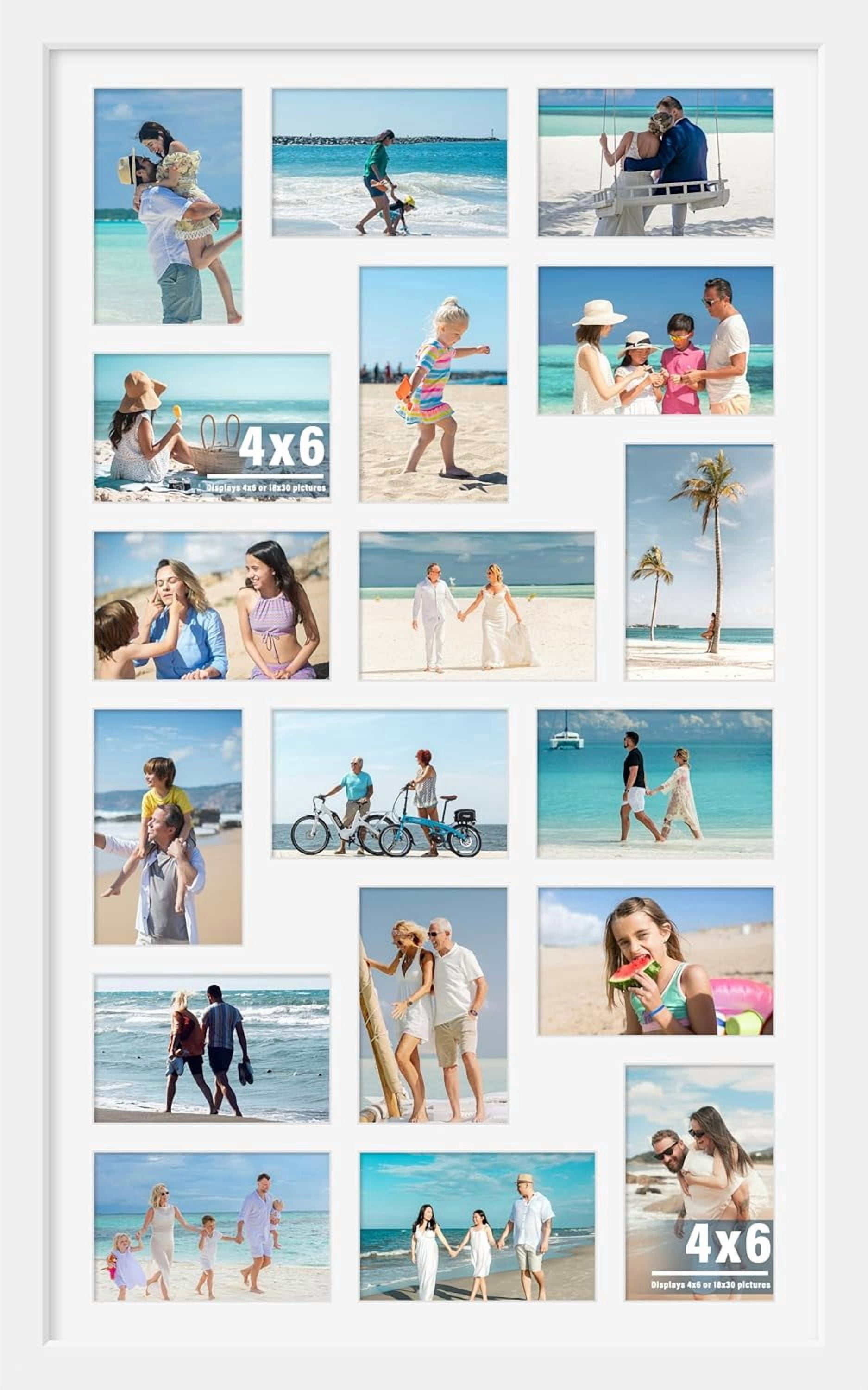 18x30 Collage Frame For 18 4x6 Photos White - Walmart.com