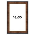 thumbnail image 1 of 18x30 Frame Brown Walnut Gold Ornate Trim Solid Wood Plein Air Picture Frame | 3 Inch Moulding, 1 of 8