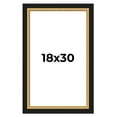 thumbnail image 1 of 18x30 Frame Gold Real Wood Picture Frame Width 2.25 Inches | Interior Frame Depth 0.5 Inches |, 1 of 8