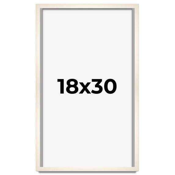18x30 Frame White Wheat Solid Wood Picture Frame | Moulding Width 0.75 Inches | Interior Depth 0.5