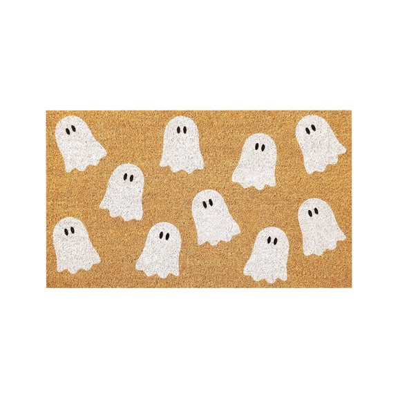 18x30 Inch Halloween Door Mat Spooky Ghost Welcome Mat for Front Door Outdoor Entrance Doormat, Non- Floor Mat for Indoor Outdoor Home Bathroom Decor