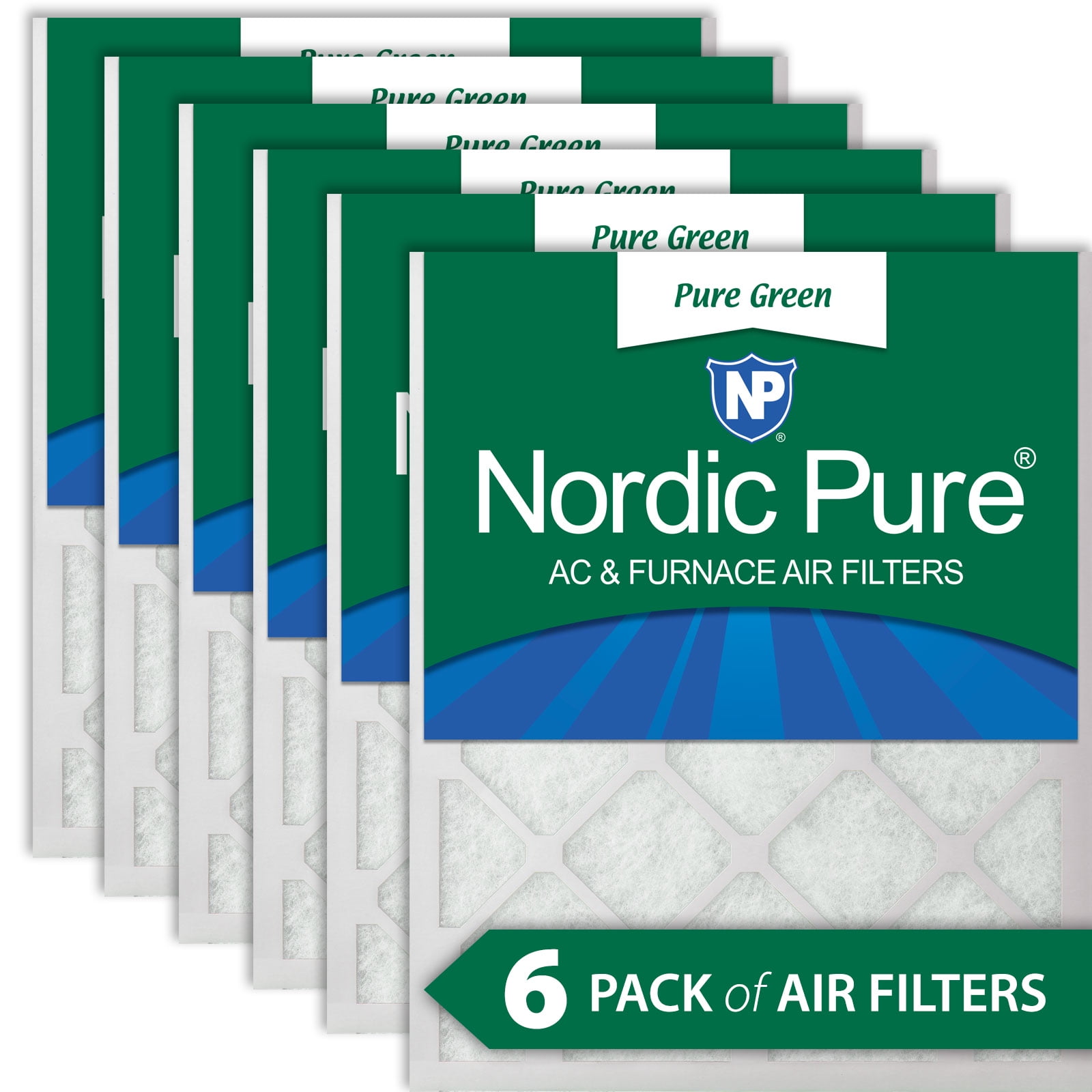 18x30x1 (17_3/4x29_3/4) Pure Green EcoFriendly AC Furnace Air Filters