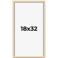 thumbnail image 1 of 18x32 Frame Beige Real Wood Picture Frame Width 0.75 inches | Interior Frame Depth 0.5 inches |, 1 of 8
