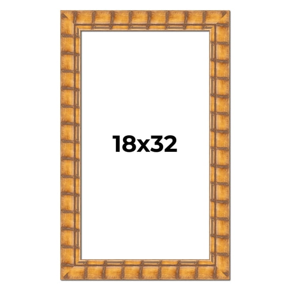 18x32 Frame Beige Real Wood Picture Frame Width 3 inches | Interior Frame Depth 0.5 inches |