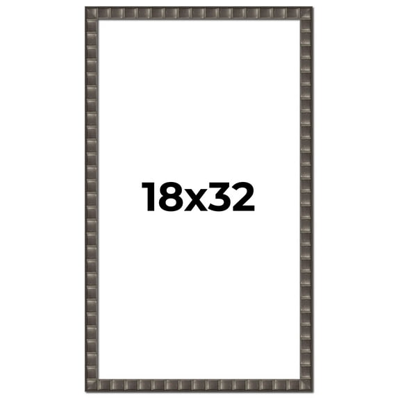 18x32 Frame Black Brown Chestnut Mosaic Solid Wood Picture Frame | 1.125 Inch Moulding Width |