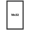 thumbnail image 1 of 18x32 Frame Black Real Wood Picture Frame Width 1.25 Inches | Interior Frame Depth 0.5 Inches |, 1 of 8