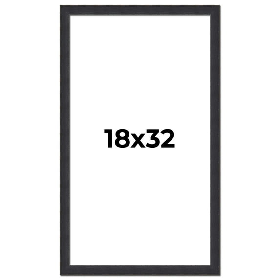 18x32 Frame Black Real Wood Picture Frame Width 1.25 Inches | Interior Frame Depth 0.5 Inches |