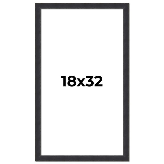 18x32 Frame Black Real Wood Picture Frame Width 1.25 Inches | Interior Frame Depth 0.5 Inches |