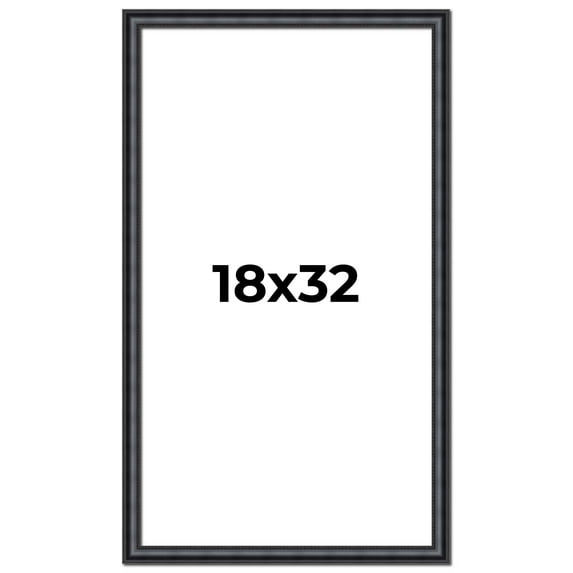 18x32 Frame Black Real Wood Picture Frame Width 1.25 inches | Interior Frame Depth 0.5 inches |