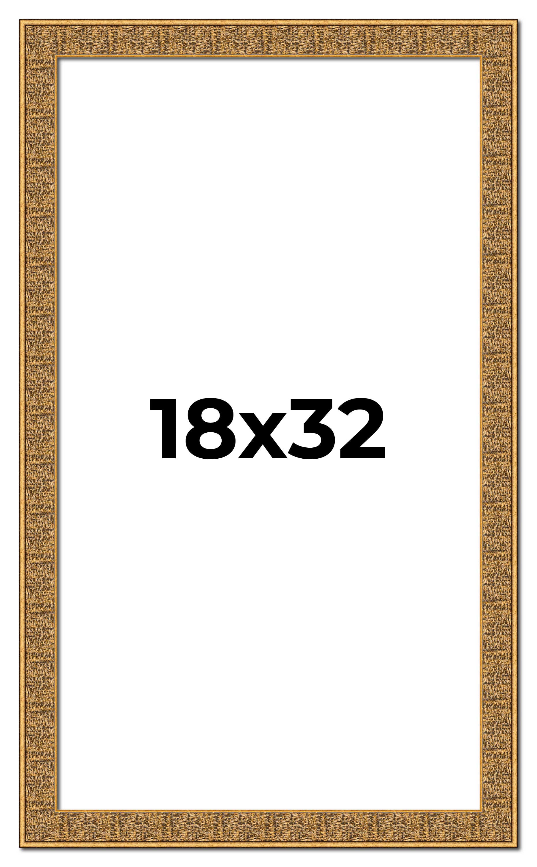 18x32 Frame Black and Gold Distressed Solid Wood Sonoma Picture Frame ...