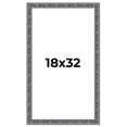 thumbnail image 1 of 18x32 Frame Silver Black Rustic Sonoma Solid Wood Picture Frame | 1.5 Inch Moulding Width |, 1 of 8