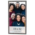 thumbnail image 1 of 18x32 Frame Silver Grey Distressed Solid Wood Picture Frame | 0.75 Inch Moulding Width | Interior, 1 of 8