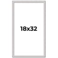 thumbnail image 1 of 18x32 Frame Silver Inner Slope Bevel Picture Frame | 1 Inch Moulding Width | 0.75 Inch Rabbet Depth, 1 of 8
