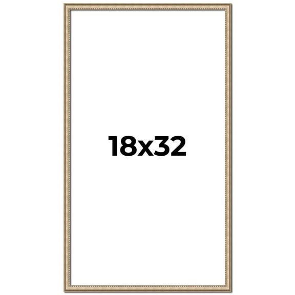 18x32 Frame Silver Real Wood Picture Frame Width 0.75 Inches | Interior Frame Depth 0.5 Inches |