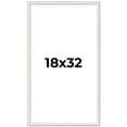 thumbnail image 1 of 18x32 Frame White Real Wood Picture Frame Width 0.75 inches | Interior Frame Depth 0.5 inches |, 1 of 8