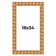 thumbnail image 1 of 18x34 Frame Beige Real Wood Picture Frame Width 3 inches | Interior Frame Depth 0.5 inches |, 1 of 8