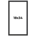thumbnail image 1 of 18x34 Frame Black Real Wood Picture Frame Width 1.25 Inches | Interior Frame Depth 0.5 Inches |, 1 of 8