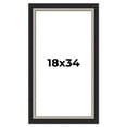 thumbnail image 1 of 18x34 Frame Black Real Wood Picture Frame Width 2.25 Inches | Interior Frame Depth 0.5 Inches |, 1 of 8