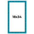 thumbnail image 1 of 18x34 Frame Blue Teal Burl Wood Picture Frame | 1.75 Inch Moulding Width | Interior Frame Depth 0.5, 1 of 8