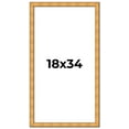 thumbnail image 1 of 18x34 Frame Gold Rustic Solid Wood Picture Frame | 1.25 Inch Wide Moulding | Rustique Gold, 1 of 8